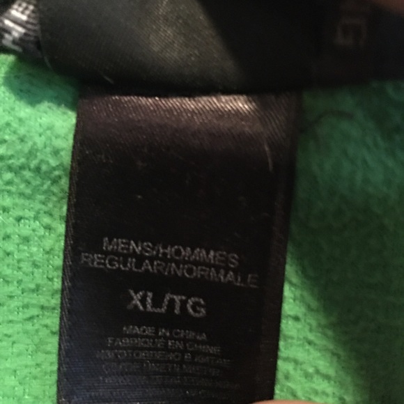 North Face Green Fleece Jacket Full Zip Mens XL - Picture 4 of 6